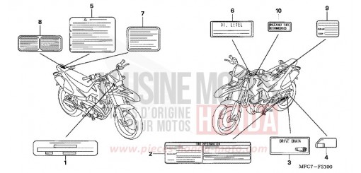 ETIQUETTE DE PRECAUTIONS FMX6506 de 2006